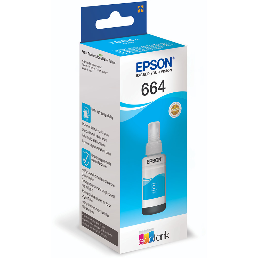 Epson 664 Cyan Ink Bottle - Office Equipment