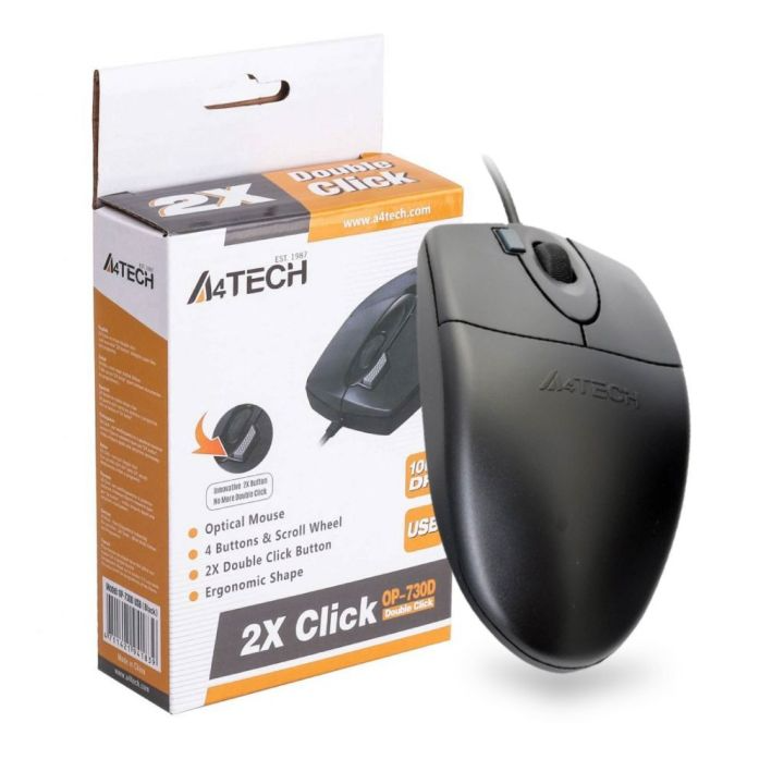 A4TECH OP-620D 2X Click Optical Mouse - Laptop