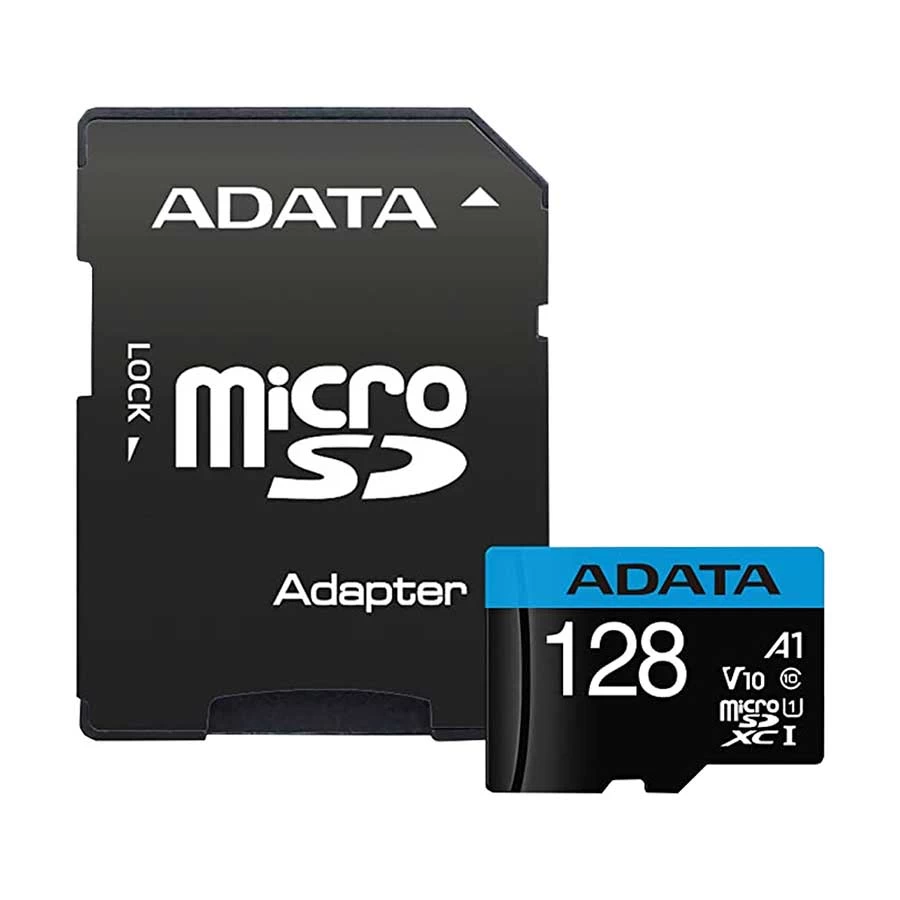 Adata 128GB Micro SD Class-10 (SDXC-UHX-I) Memory Card With Adapter - Accessories