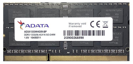 ADATA 4GB DDR3 1333MHZ DESKTOP RAM - Component