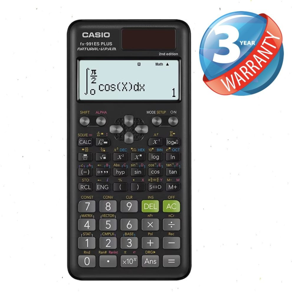 Casio Fx-991ES Plus-2 (2nd Edition) Calculator – 3 Years Warranty - Gadget Zone