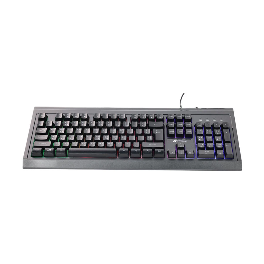 Xtreme K502C RGB Black USB Wired Gaming Keyboard, Mouse, Mouse Pad & Headphone Combo with Bangla thumbnail