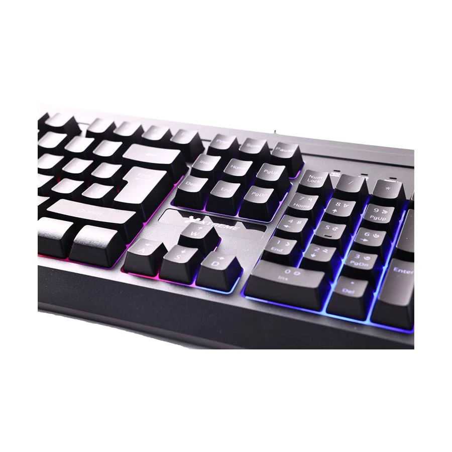 Xtreme K502C RGB Black USB Wired Gaming Keyboard, Mouse, Mouse Pad & Headphone Combo with Bangla thumbnail