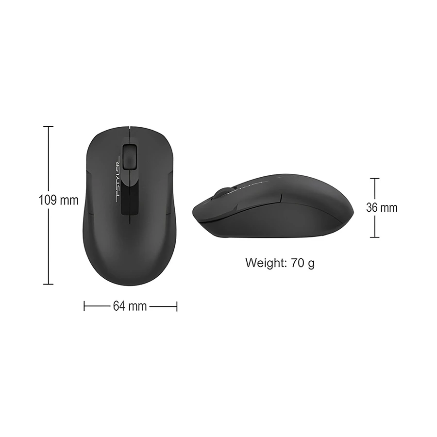 A4TECH Fstyler FG15C Air2 Dual-Mode Rechargeable Wireless Mouse thumbnail